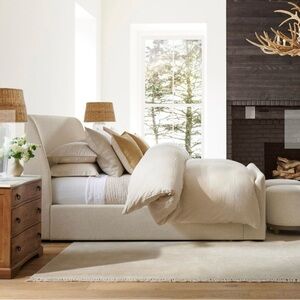 Pottery Barn Belgian flax linen duvet cover queen